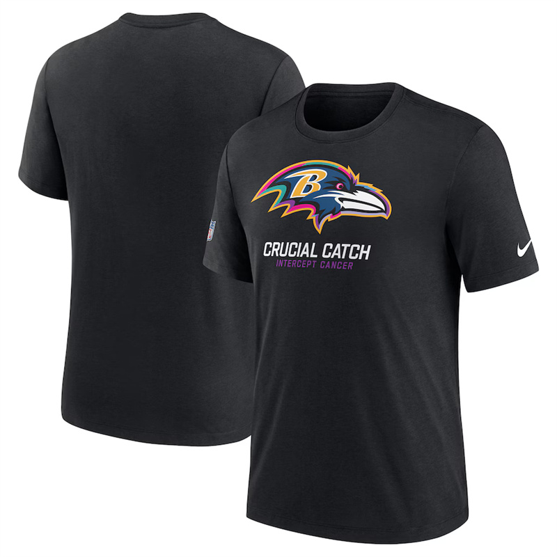 Men's Baltimore Ravens Black 2024 Crucial Catch T-Shirt